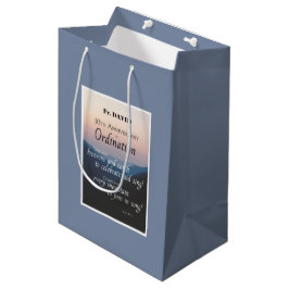 Bolsa De Regalo Mediana Personaliza Felicitaciones de Ordenación en el 10º