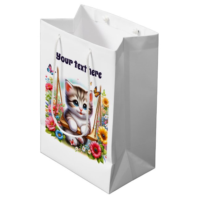 Bolsa De Regalo Mediana Personalizable de bebé (Angulo Anverso)