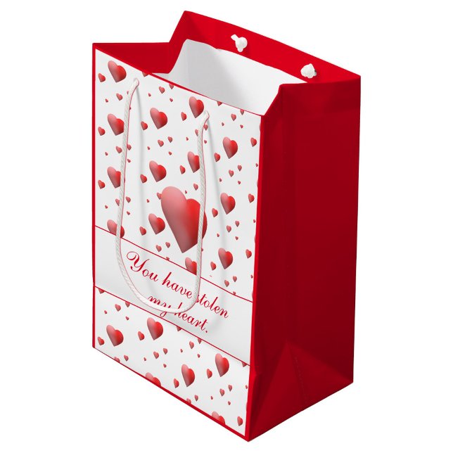Bolsa De Regalo Mediana Personalizable Valentine Heart (Subido por el creador)