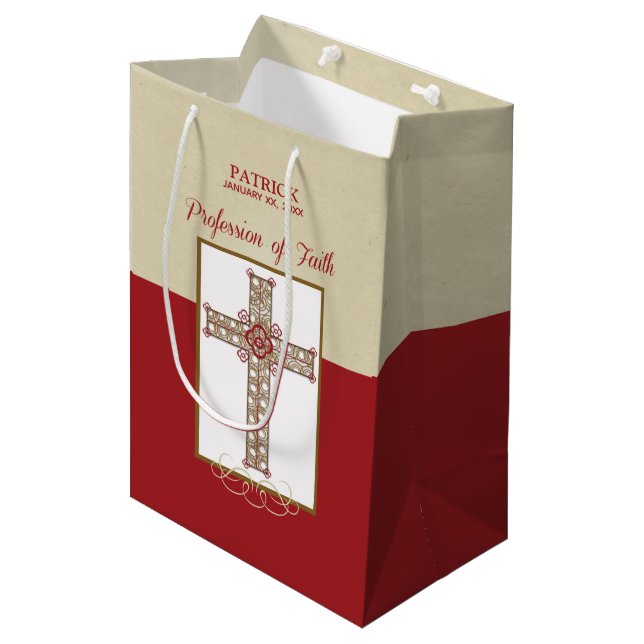 Bolsa De Regalo Mediana Personalización, bendiciones de RCIA en profesión  (Angulo Anverso)
