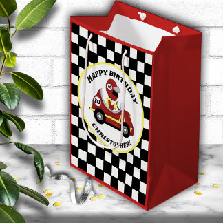 Bolsa De Regalo Mediana Personalización de la fiesta de cumpleaños de Race