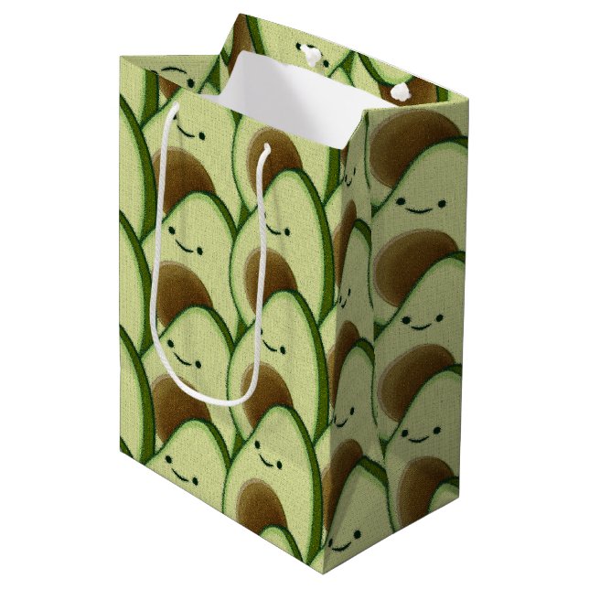 Bolsa De Regalo Mediana Personalizado aguacate decorativo (Angulo Anverso)