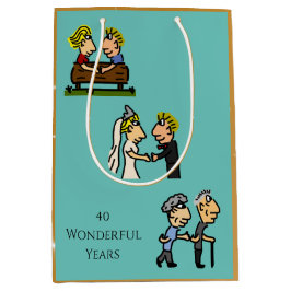 Bolsa De Regalo Mediana Personalizado Aniversario 🎉 Cute Couple