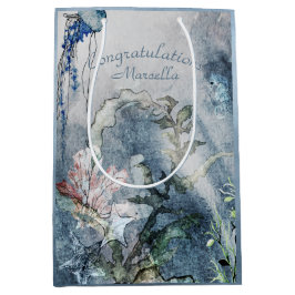 Bolsa De Regalo Mediana Personalizado bajo la costa del mar