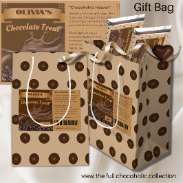 Bolsa De Regalo Mediana Personalizado Chocolate Lover Goody Favor Bag Fun 