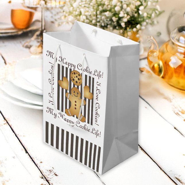 Bolsa De Regalo Mediana Personalizado Cute Gingerbread Man Cookie Kilos (Subido por el creador)