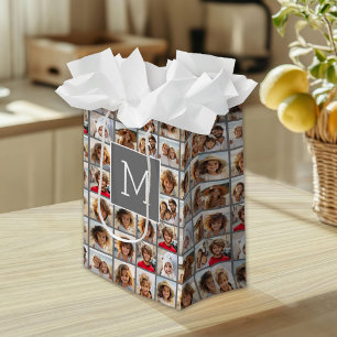 Bolsa De Regalo Mediana Personalizado de Collage de fotos de Instagram Mon