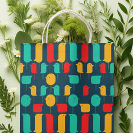 Bolsa De Regalo Mediana Personalizado de pájaro