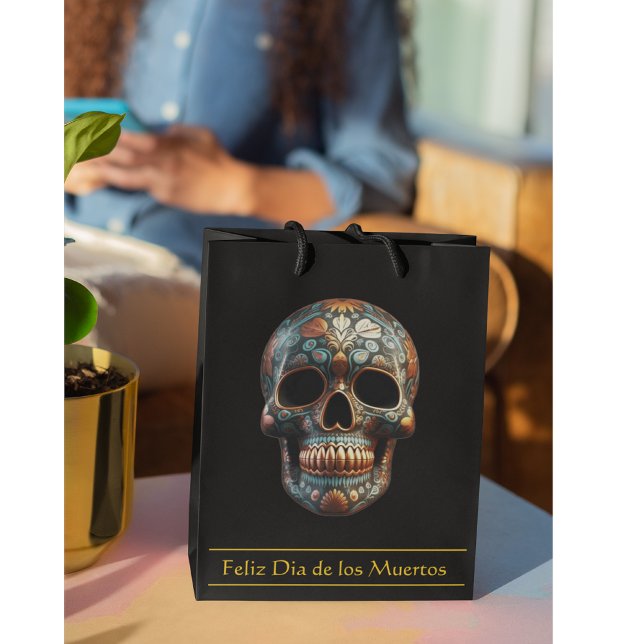 Bolsa De Regalo Mediana personalizado del Día de la Calavera Muerta (Subido por el creador)