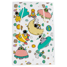 Bolsa De Regalo Mediana Personalizado del espacio ultraterrestre astronaut