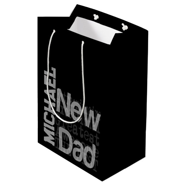 Bolsa De Regalo Mediana Personalizado Extraordinario de Nuevo Papá (Angulo reverso)