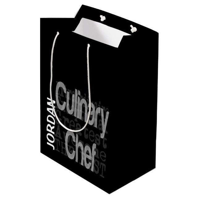 Bolsa De Regalo Mediana Personalizado Extraordinario del chef culinario (Angulo reverso)