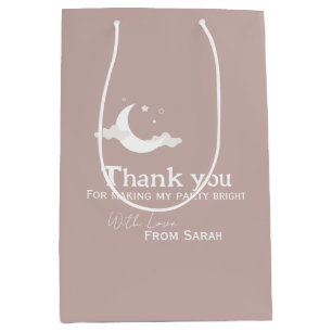Bolsa De Regalo Mediana Personalizado Gracias estrella de luna retro de Ba