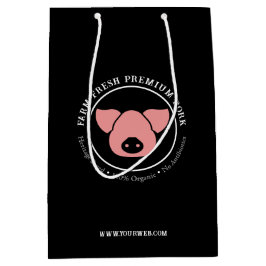 Bolsa De Regalo Mediana Personalizado Granja Nuevo logotipo de negocios de