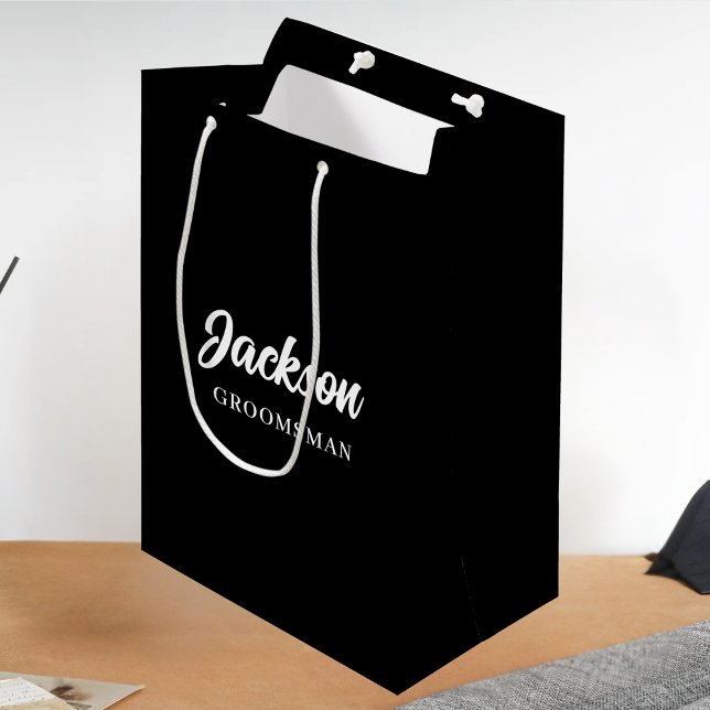 Bolsa De Regalo Mediana Personalizado Groomsmen Mejor Partido de Bodas par (Subido por el creador)