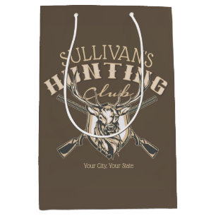 Bolsa De Regalo Mediana Personalizado Hunter NAME Deer Trophy Club de Caza