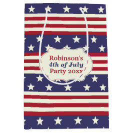 Bolsa De Regalo Mediana Personalizado patriótico de la bandera americana