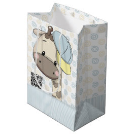 Bolsa De Regalo Mediana Personalizado Personalizado Baby Boy Giraffe