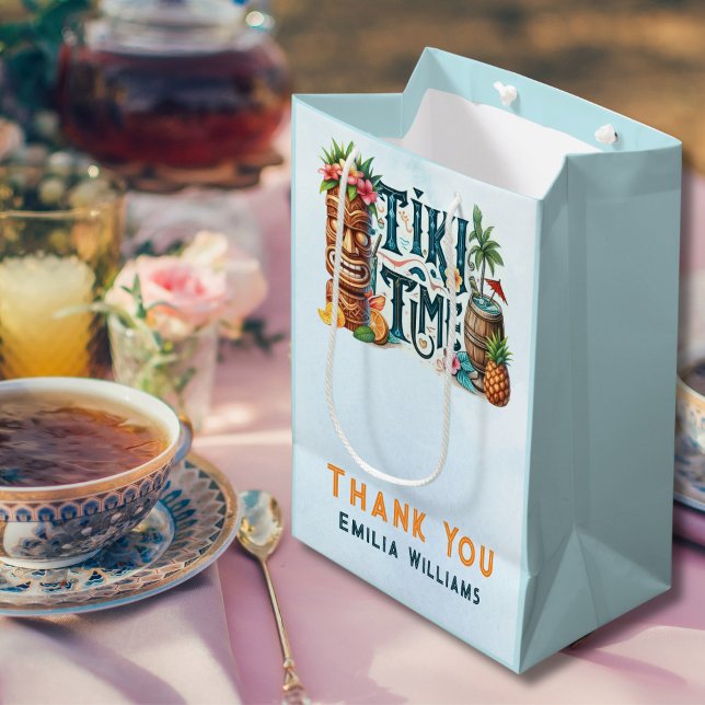 Bolsa De Regalo Mediana PERSONALIZADO personalizado de Fiesta TIKI (Subido por el creador)