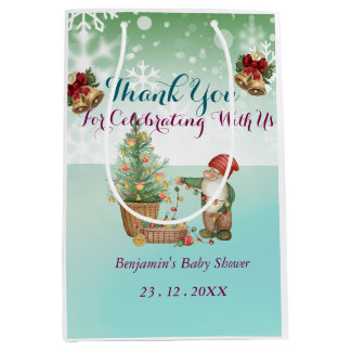 Bolsa De Regalo Mediana Personalizado Pine Star Baby Shower