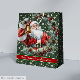Bolsa De Regalo Mediana Personalizado Santa Claus Gift Bag Personalizado M