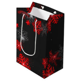 Bolsa De Regalo Mediana Personalizado texto Navidades de tema rojo negro a