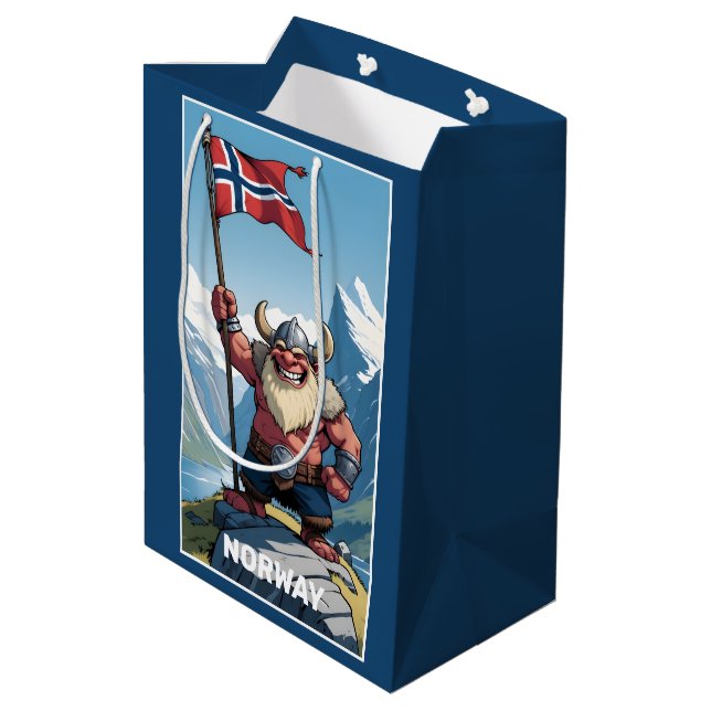 Bolsa De Regalo Mediana Personalizado Textos Troll noruego (Angulo reverso)