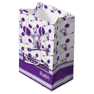 Bolsa De Regalo Mediana Personalizar animadora púrpura