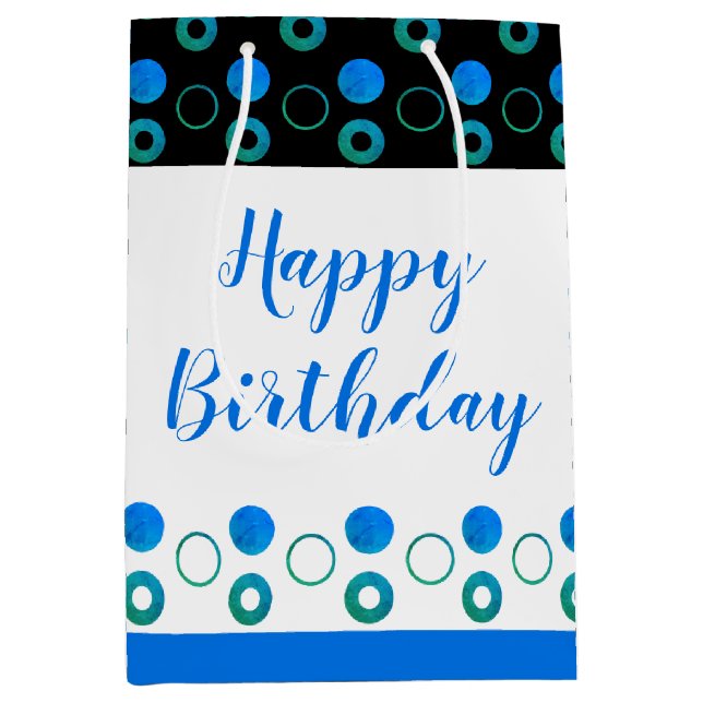 Bolsa De Regalo Mediana Personalizar Colores Y Texto (Anverso)