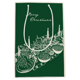 Bolsa De Regalo Mediana Personalized Merry Christmas Table Minimal Design 
