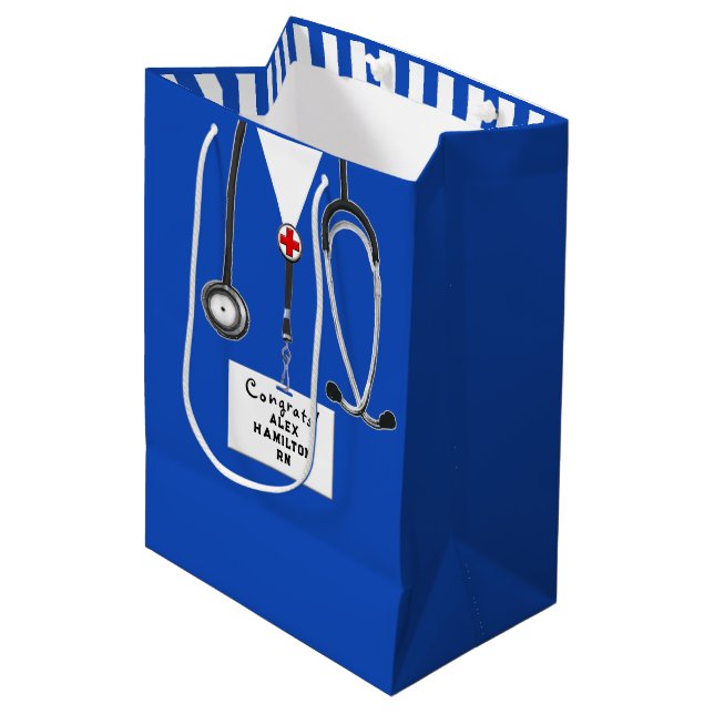Bolsa De Regalo Mediana Personalized Nurse Graduation Medium Gift Bag (Angulo Anverso)
