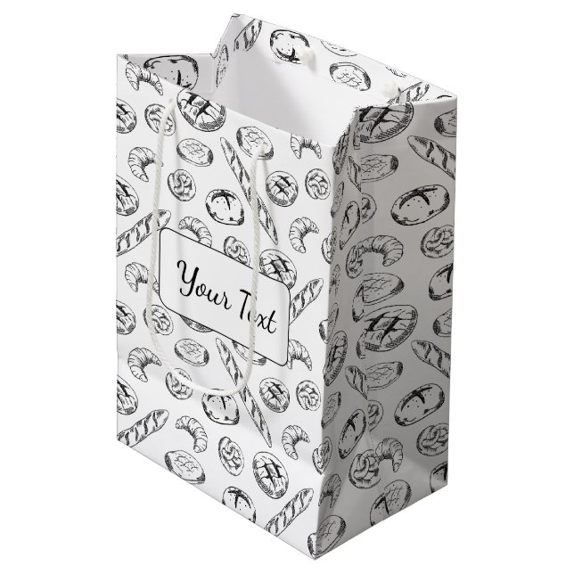 Bolsa De Regalo Mediana Personalized Pastry Illustration Packaging (Angulo Anverso)