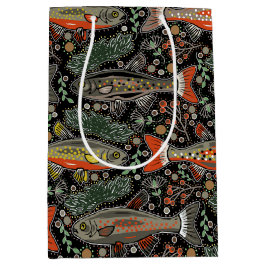 Bolsa De Regalo Mediana Pescado de agua dulce, diseño elegante, trucha, pe