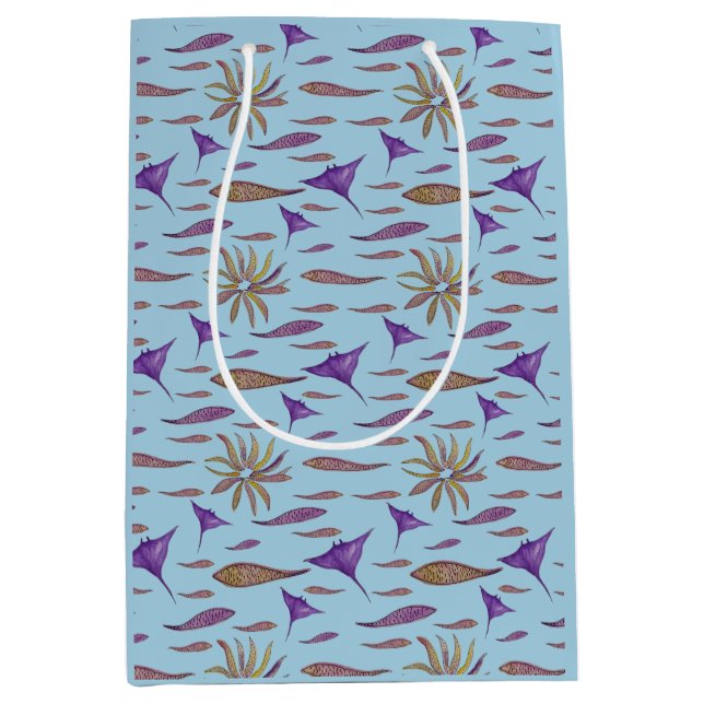 Bolsa De Regalo Mediana Pescado y rayas (Anverso)