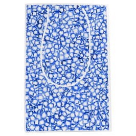 Bolsa De Regalo Mediana Petales azules generados por computadora