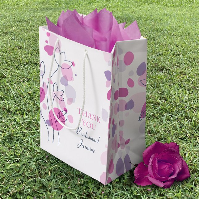 Bolsa De Regalo Mediana Pétalos de confetti boda Bridesmaid regalo (Subido por el creador)