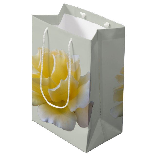 Bolsa De Regalo Mediana Pétalos de rosa amarillo (Angulo Anverso)