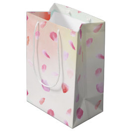 Bolsa De Regalo Mediana Pétalos de Rosa rosa color Rubor amarillo rojo