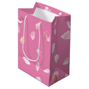 Bolsa De Regalo Mediana Pétalos rosa rosados