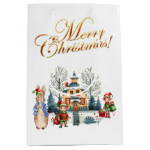 Peter el conejo con los elfos Navidades