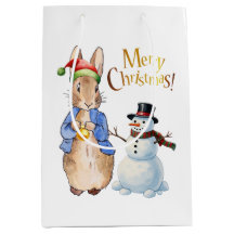 Peter el conejo con Santa Hat