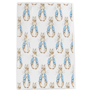 Bolsa De Regalo Mediana Peter Rabbit Bunny Blue Baby Shower