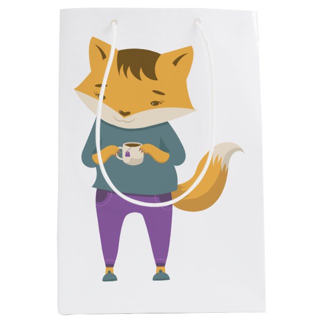 Bolsa De Regalo Mediana Pezón lindo con taza de té