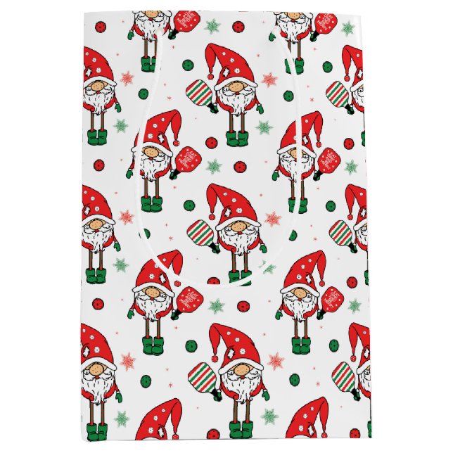 Bolsa De Regalo Mediana Pickleball Santa (Anverso)