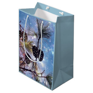 Bolsa De Regalo Mediana Pie de invierno bajo un cielo estrellado