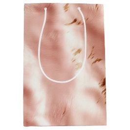 Bolsa De Regalo Mediana Piel de vaca de imitación rosa de Rubor occidental