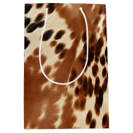 Bolsa De Regalo Mediana Piel de vaca de Western Brown