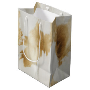 Bolsa De Regalo Mediana Piel de vaca Oro Blanco Occidental