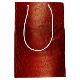 Bolsa De Regalo Mediana Piel de vaca Rojo Occidental