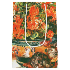 Bolsa De Regalo Mediana Pierre-Auguste Renoir Geraniums And Cats